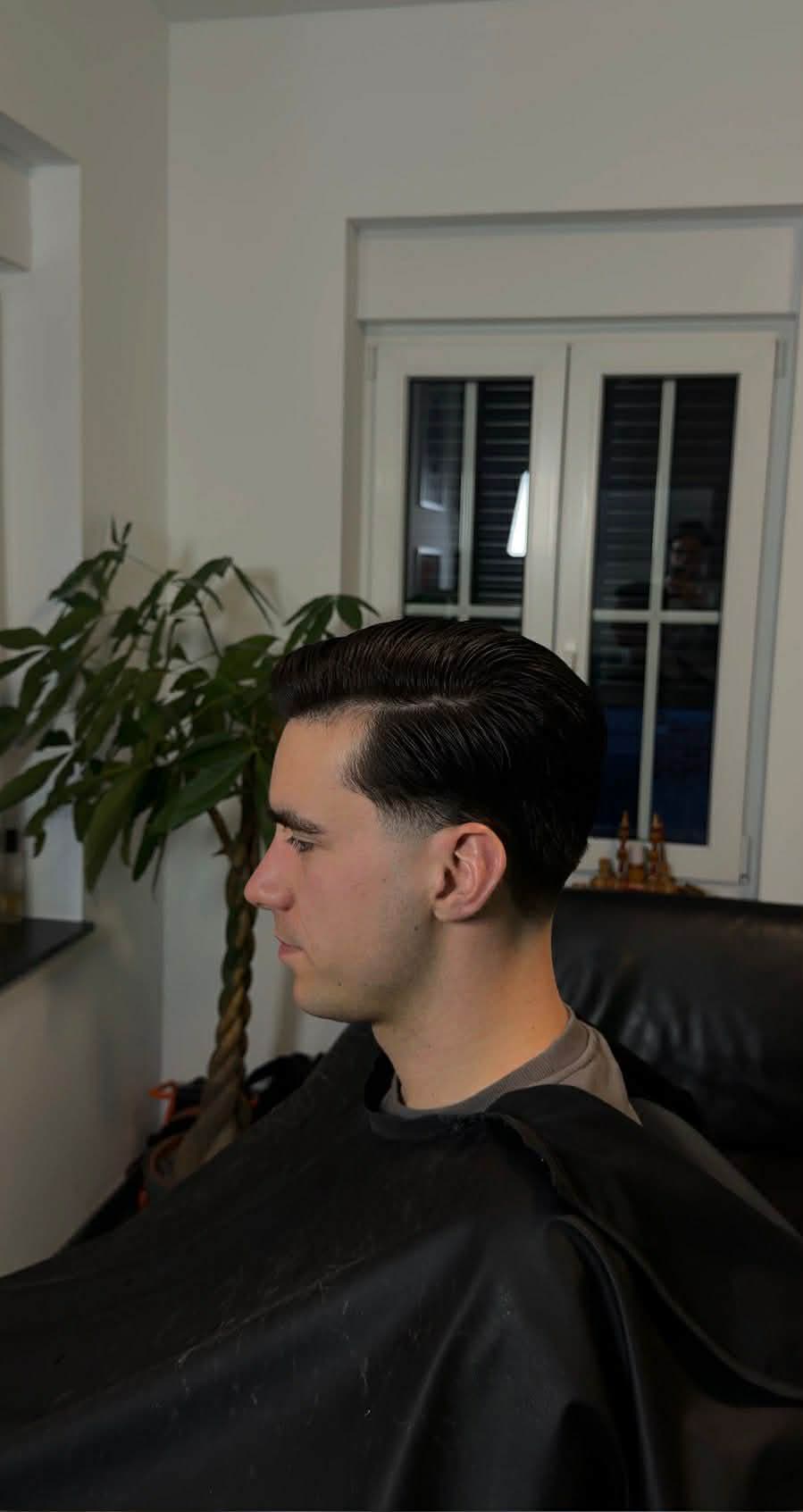 From mid tot taper fade